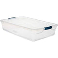 41 Quart Stackable Plastic Storage Containers with Lids, 4 Pack Z1300