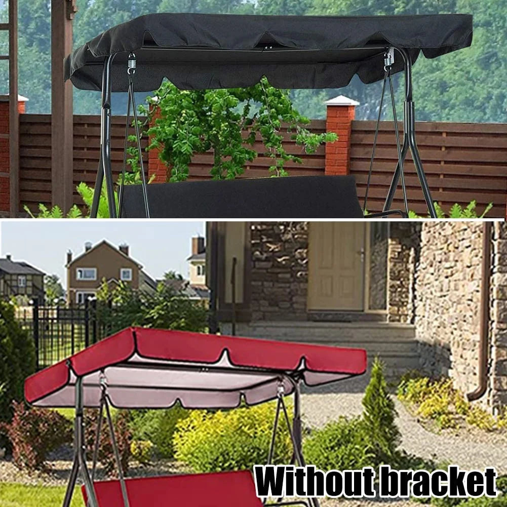 3-Person Metal Porch Swing Bench with Canopy V8685
