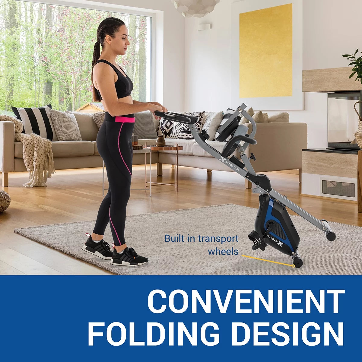 Compact Upright Folding Bike with Magnetic Resistance Y726