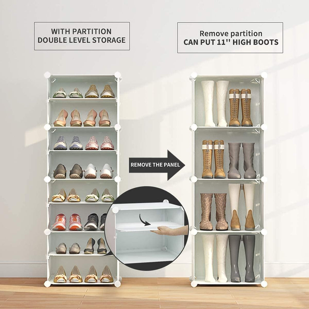 Portable 72 Pair Shoe Rack Organizer White F661788