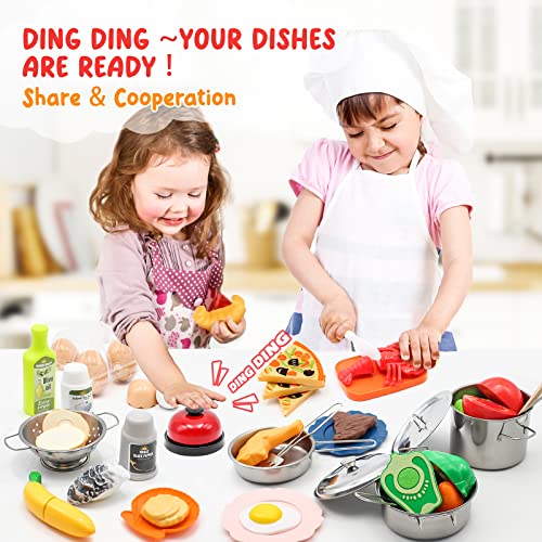 38Pcs Stainless Steel Toy Cookware Set L140