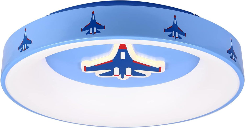 Blue LED Cartoon Plane Flush Mount Ceiling Light B671
