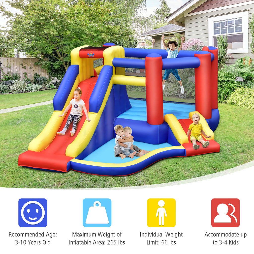 Inflatable Bouncy Castle with Double Slides J455