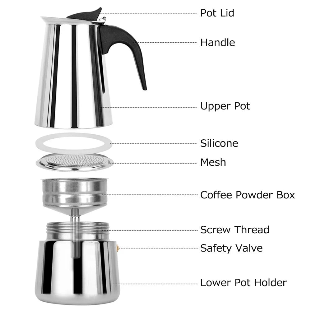 Stainless Steel Electric Coffee Maker N3485