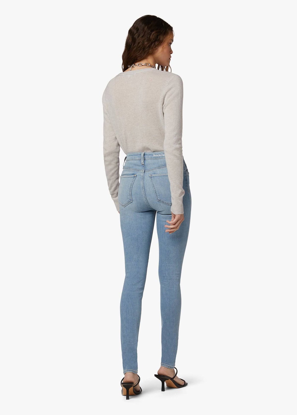 White High Rise Skinny Jeans F13683