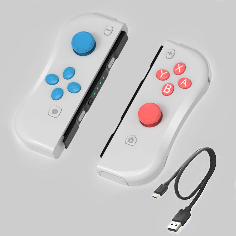 Light Gray Joy Pad Controllers for Nintendo Switch Console X391