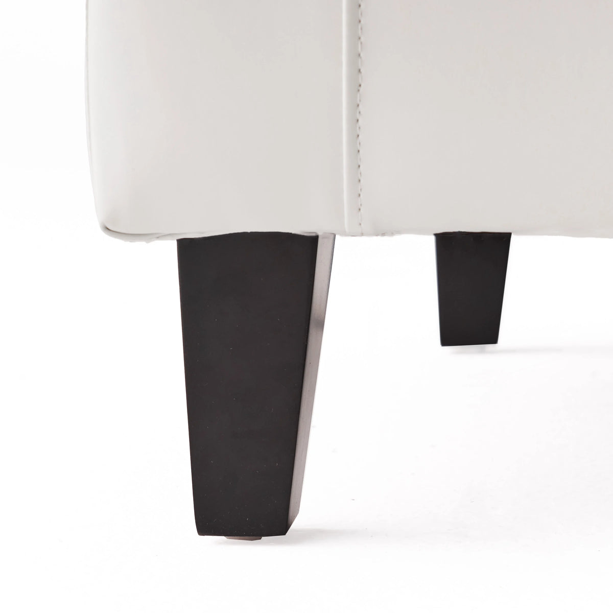 Ivory Bonded Leather Club Chair S7227