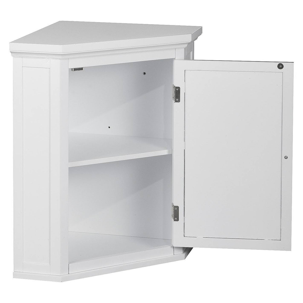 White Wooden Corner Wall Cabinet U50338