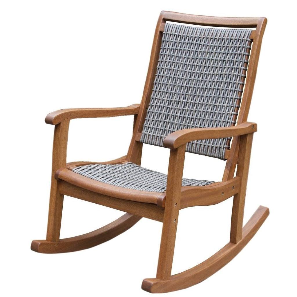 Brown Wicker Rocking Chair Y838