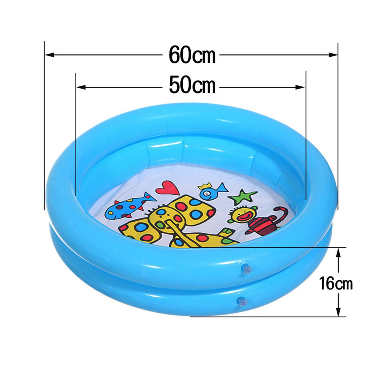 Inflatable PVC 2 Rings Kids Swimming Pool S943