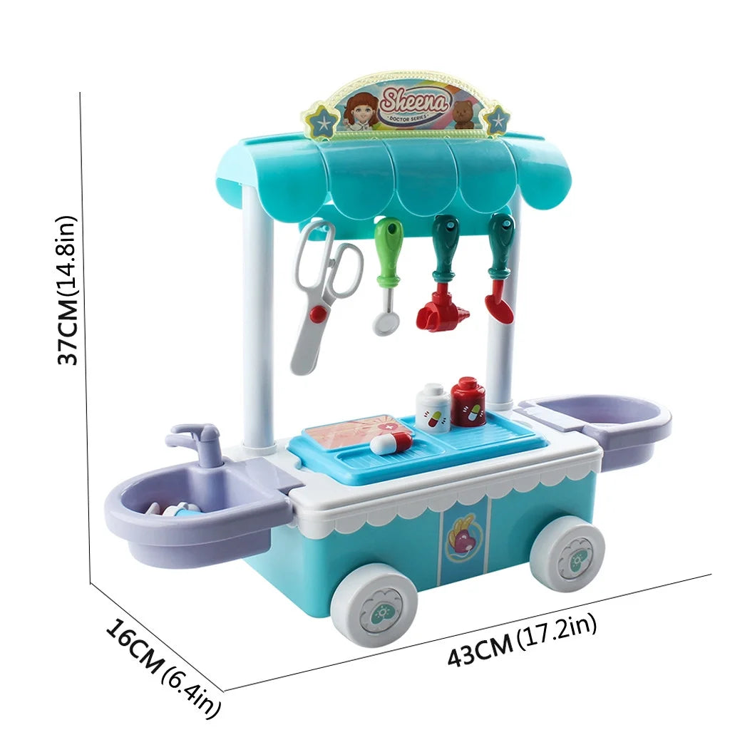 Doctor Kit Surgical Car with Music Kids Play House Educational Role Play Toy K5121