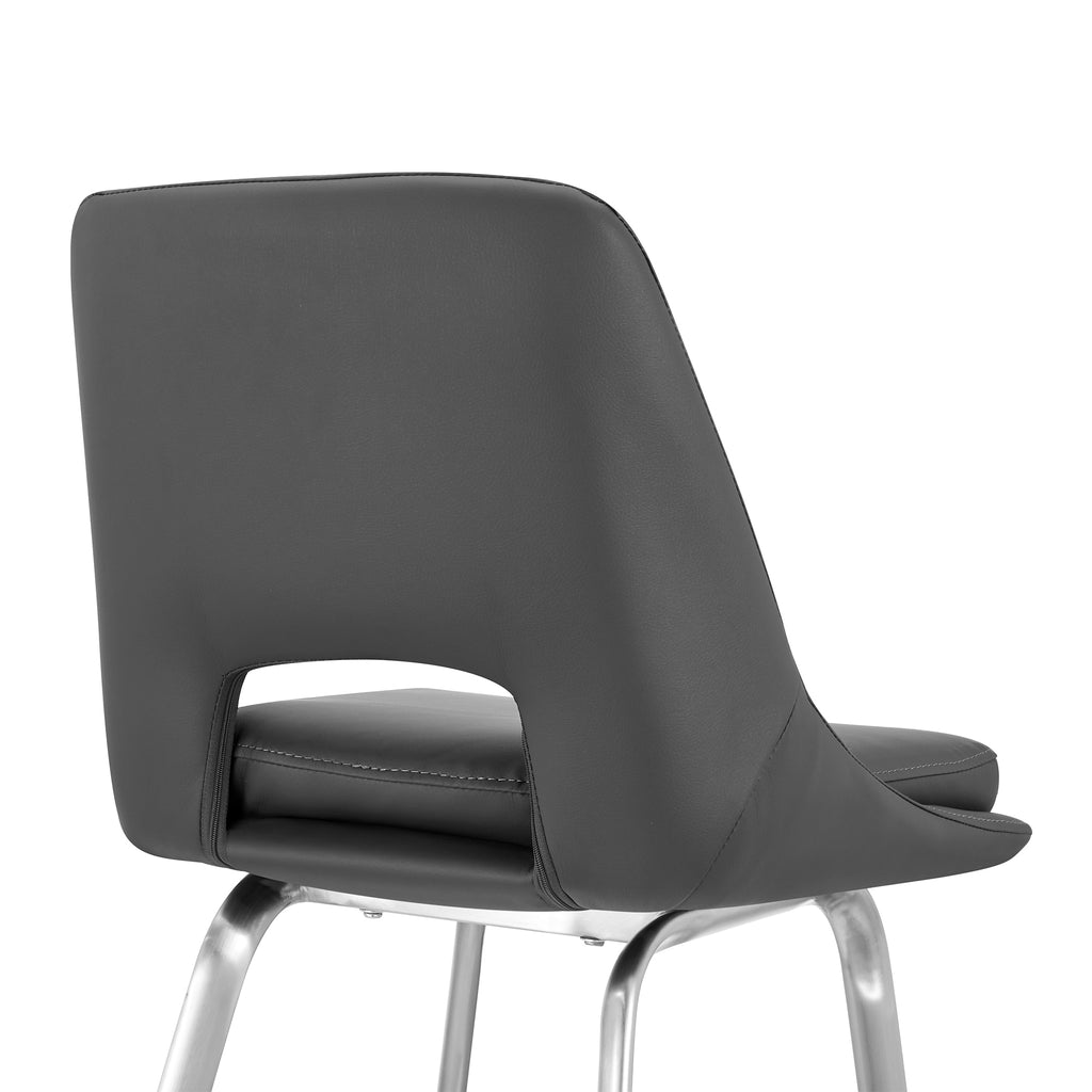 Gray/Steel Swivel Counter Stool N33252