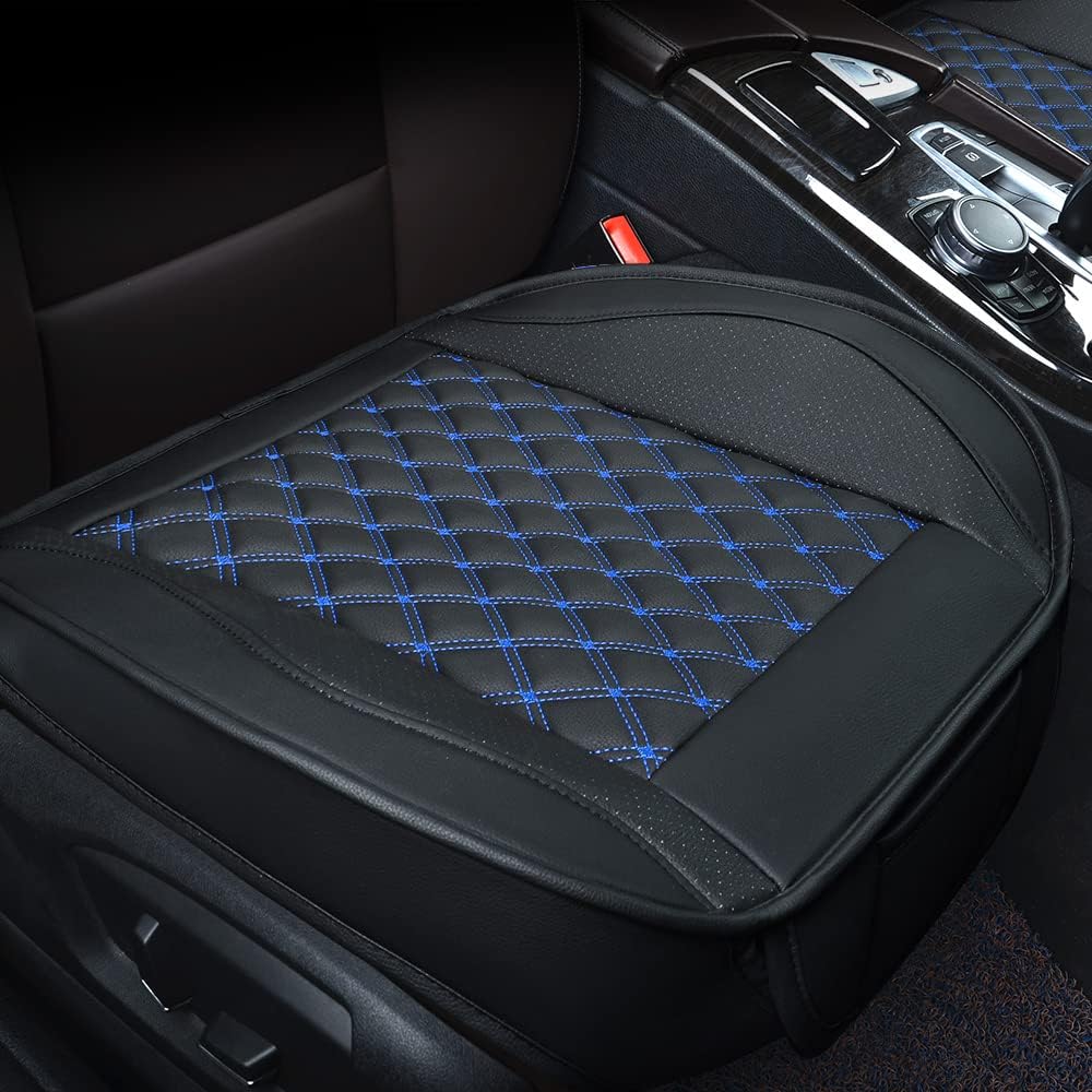 2 PCS Black Leather Car Seat Covers P77218