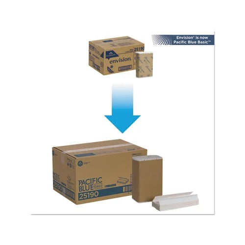 Blue Basic C-Fold Paper Towel 10 1/4 x 13 1/4 White 240/Pack F93773