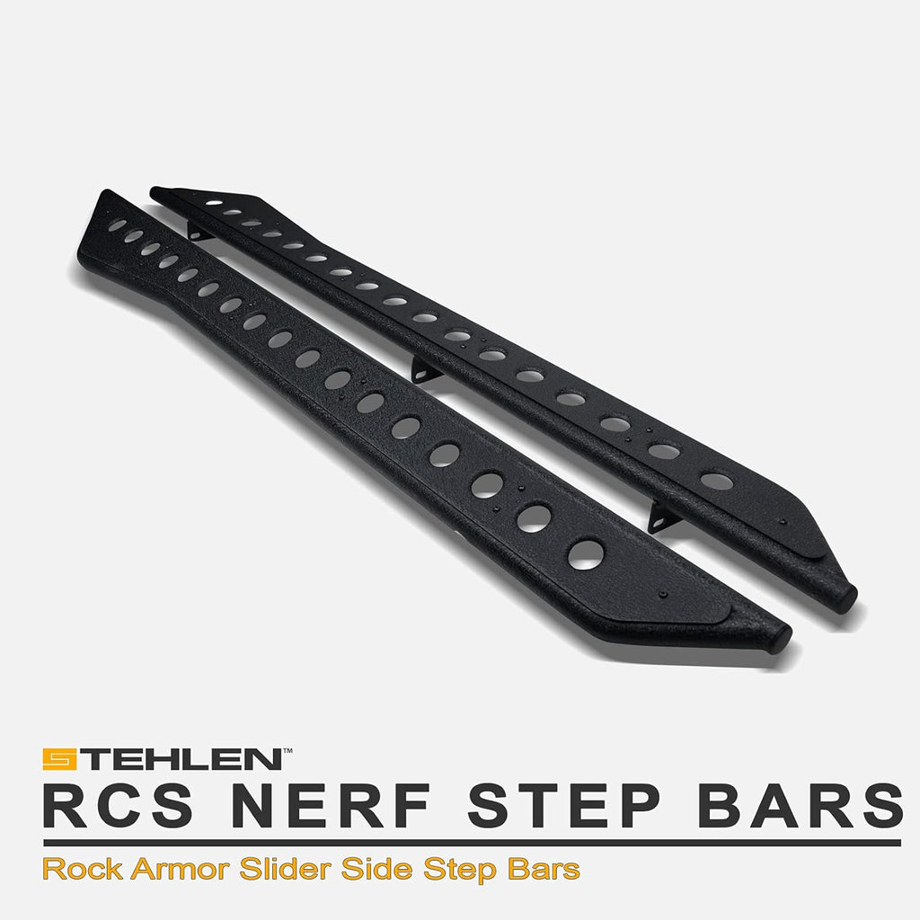 Textured Black Rock Slider Side Step Rail Nerf Bars for Ram 1500 Crew Cab W690