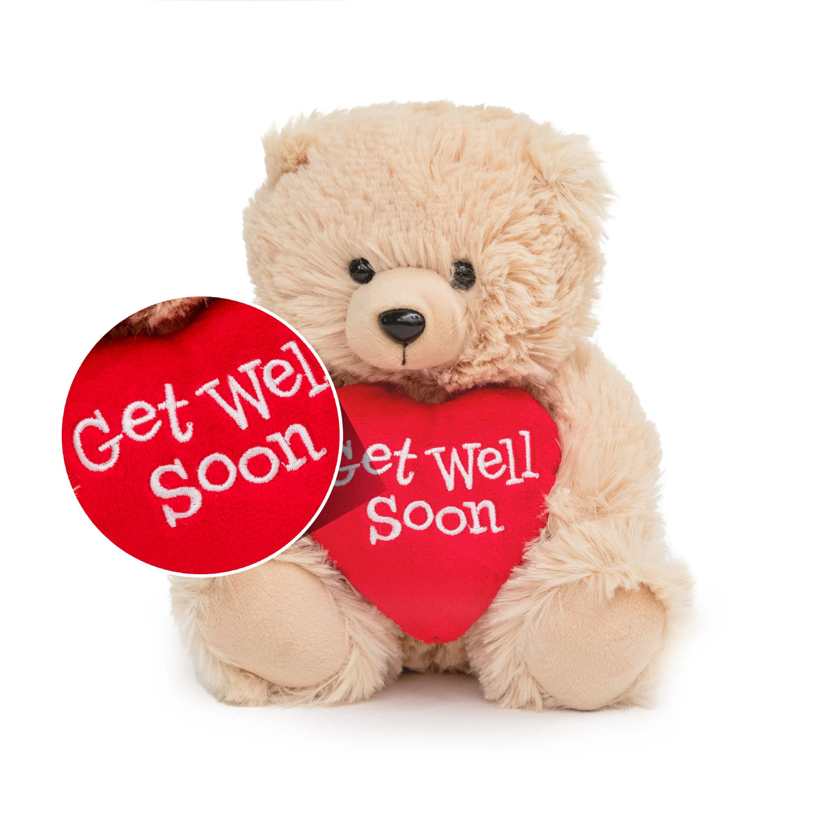 Get Well Soon Teddy Bear with Red Heart P6308