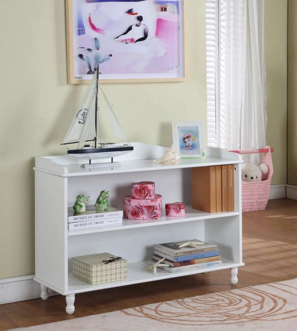 White Wood 3 Tier Kids Bookcase Storage Cabinet Y613701