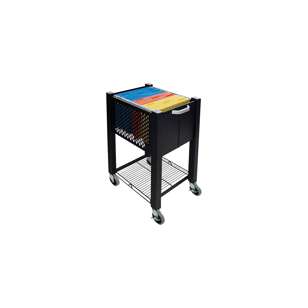 Black Open-Top File Cart G32575