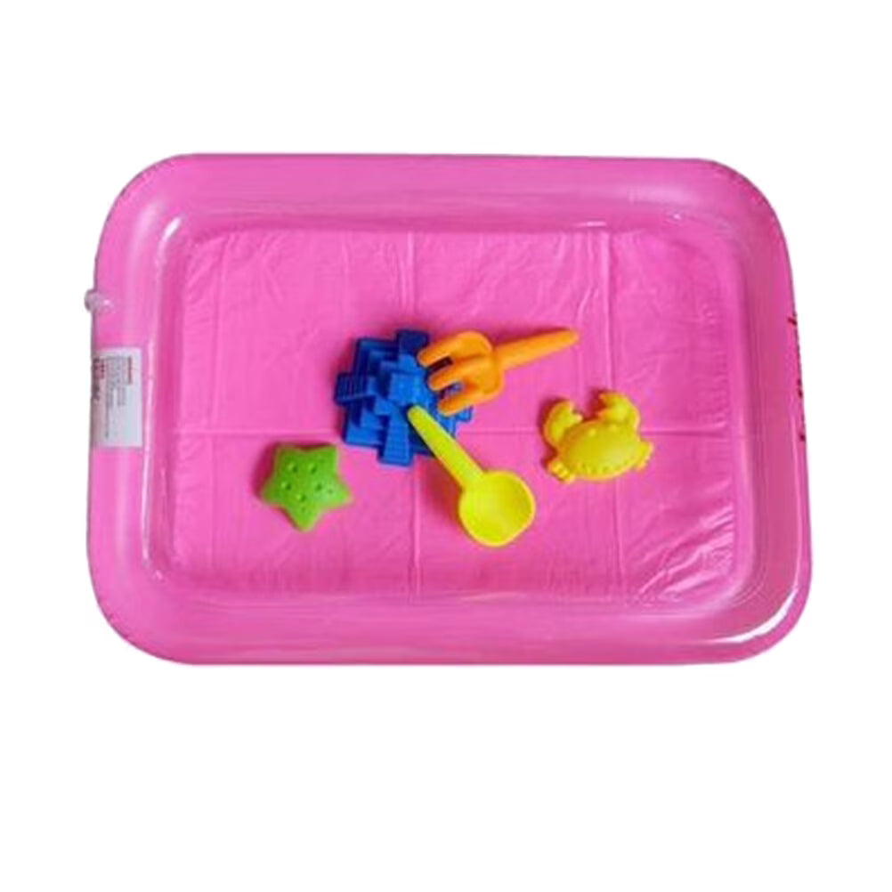 Pink Inflatable Sandbox Sand Toy Tray W749106