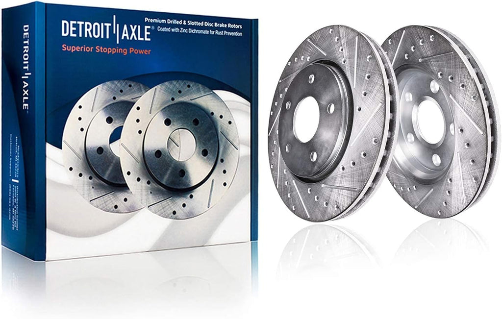 Front Drilled Rotors and Pads 4pc Set M9198