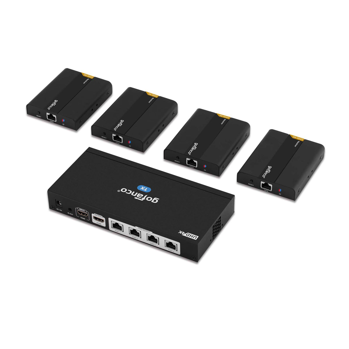 4-Port HDMI 2.0 Extender Splitter Over Cat6 E15946