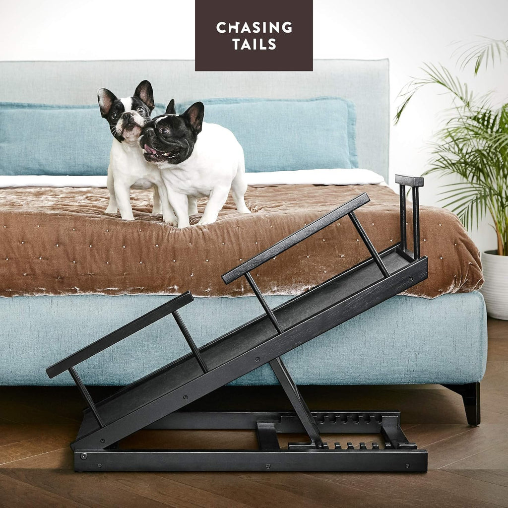 Dog Ramp with Side Rails, Adjustable Height 10 to 20 Inches Q507