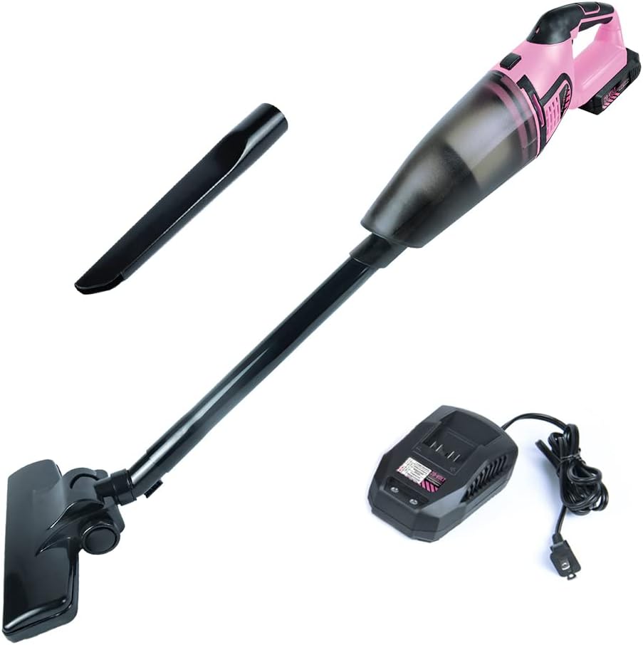 Pink Cordless Stick Vacuum Cleaner with Rechargeable Battery K169204