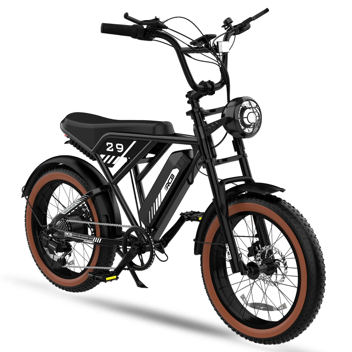 Black 20" 4.0 Fat Tire Electric Bike with 48V 15Ah Battery O426586