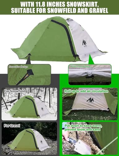 2 Person Ultralight Waterproof Double Layer Backpacking Tent D4770