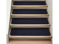 Set of 12 Attachable Indoor Carpet Stair Treads Navy Blue 8 in. x 30 in. O968581
