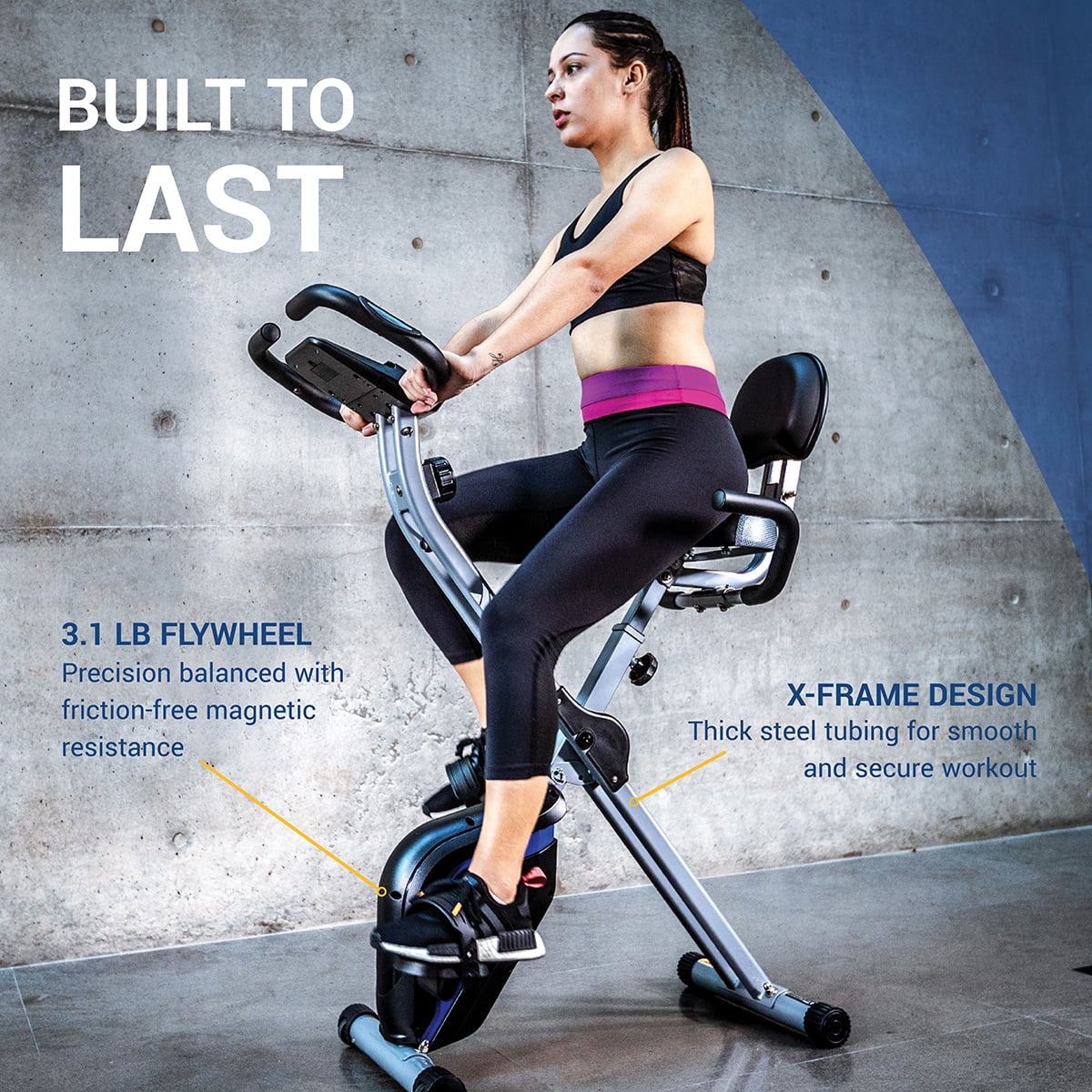 Compact Upright Folding Bike with Magnetic Resistance Y726