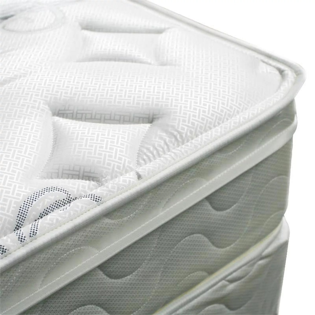 White 9-Inch Twin Euro Top Fabric Mattress L962