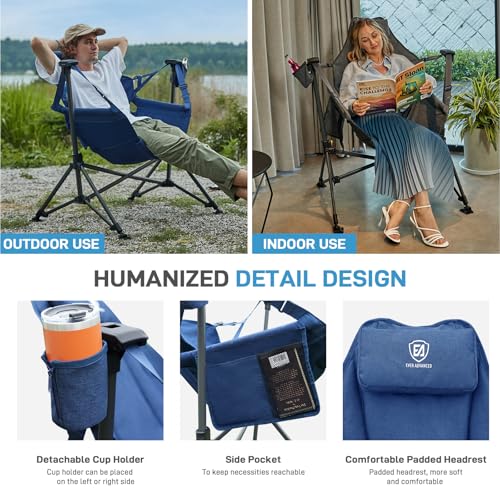 Oversized Padded Hammock Camping Chair with Cup Holder Y710