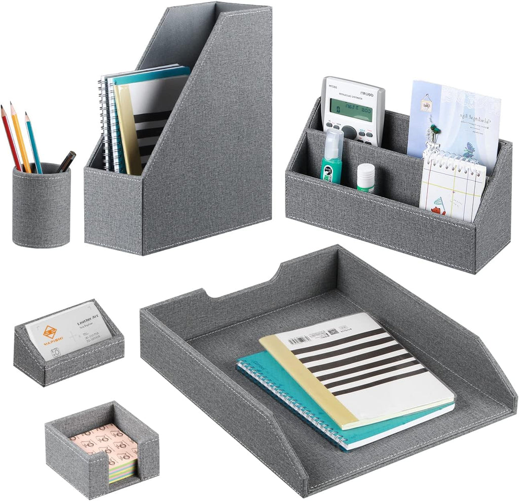 6 Piece Office Supplies Storage Caddy Set S443