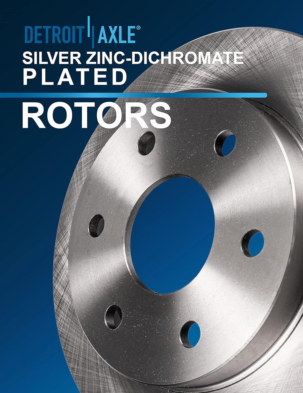 Pair Rear Disc Rotors with Brake Pads Replacement 6pc Set X7694