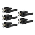 5 Pack Entry Door Handle Set Lever Door Handle, Matte Black Finish M80889