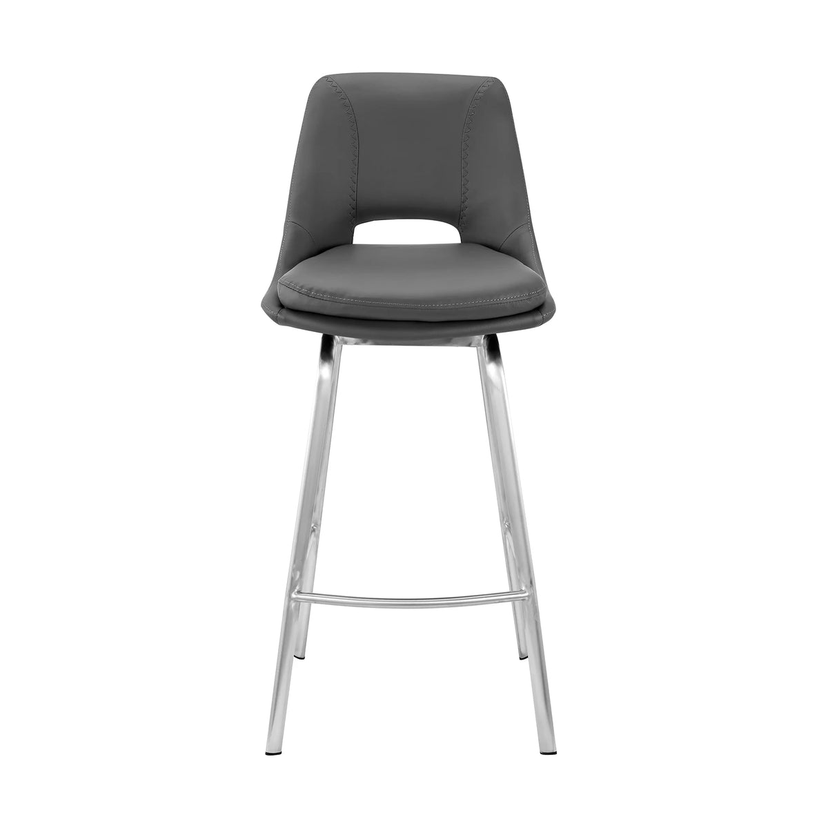 Gray/Steel Swivel Counter Stool N33252