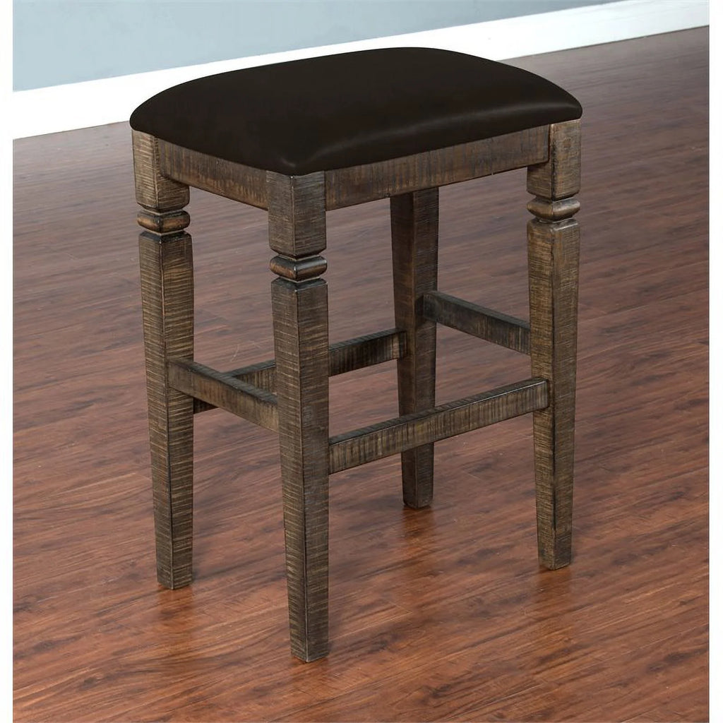 Tobacco Leaf Wood Stool C5432
