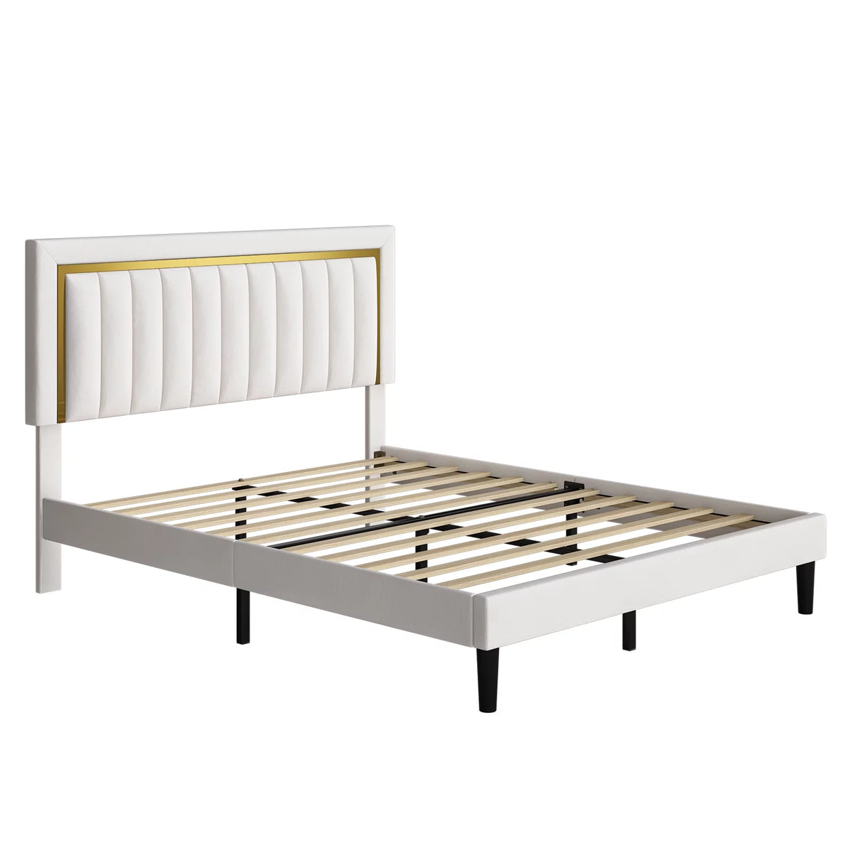 Queen Velvet Tufted Upholstered Platform Bed Frame B347