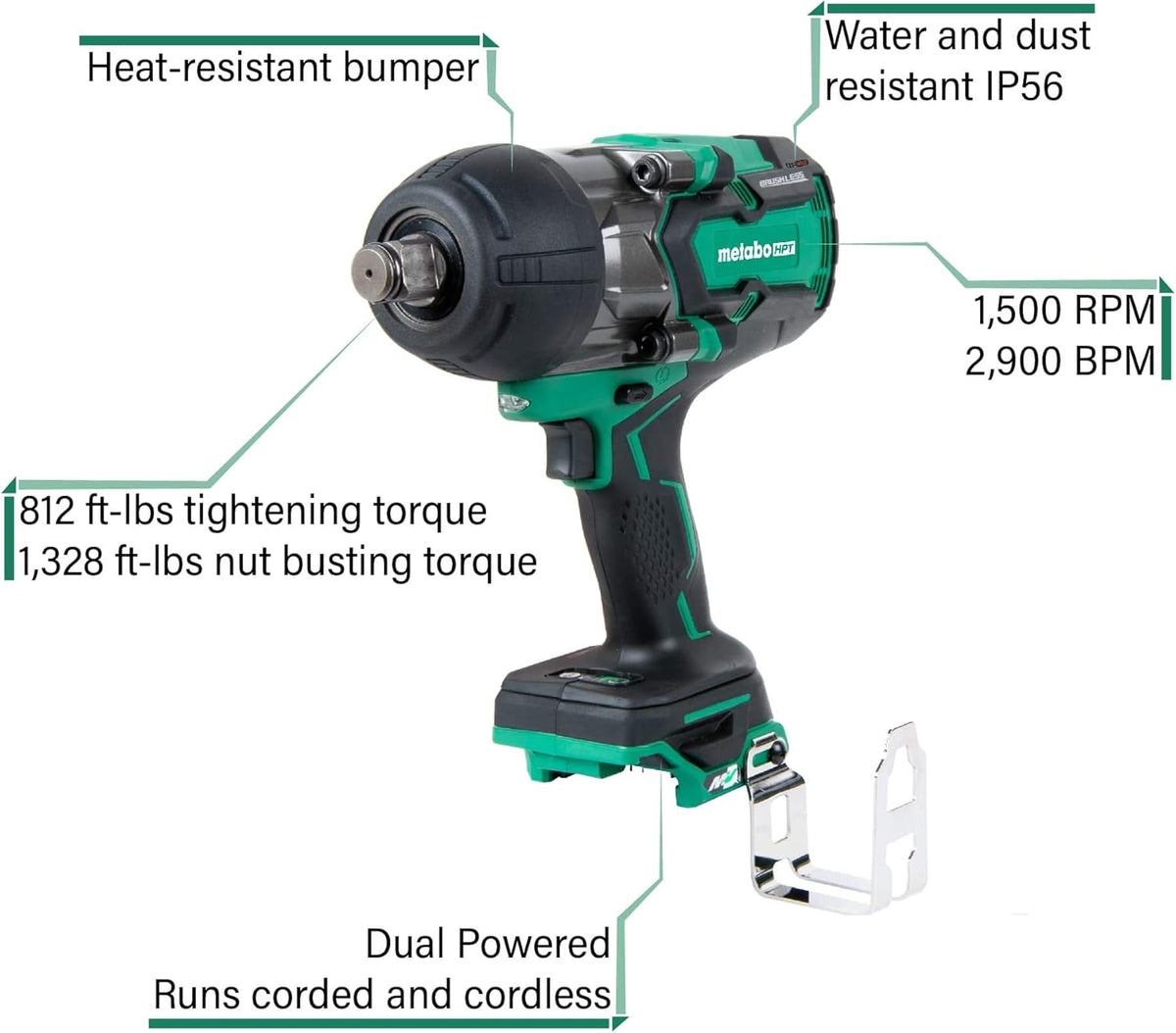 3/4-in Square Drive High-Torque Brushless Impact Wrench G94806