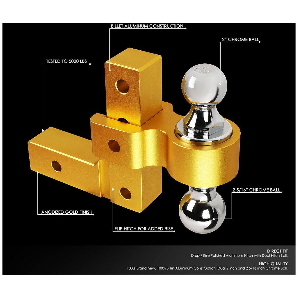 Aluminum Dual Ball Tow Hitch W87639