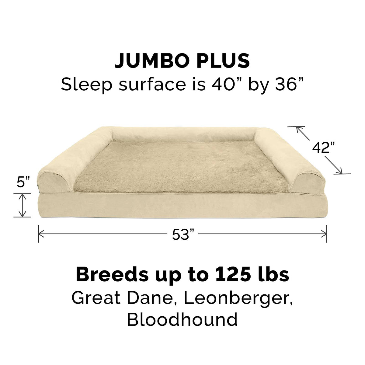 Clay Plush Suede Memory Foam Dog Bed I99274