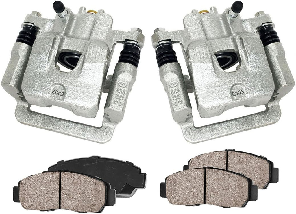 Rear Caliper Pair with Ceramic Brake Pads and Hardware Kit H293865