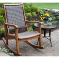 Brown Wicker Rocking Chair Y838