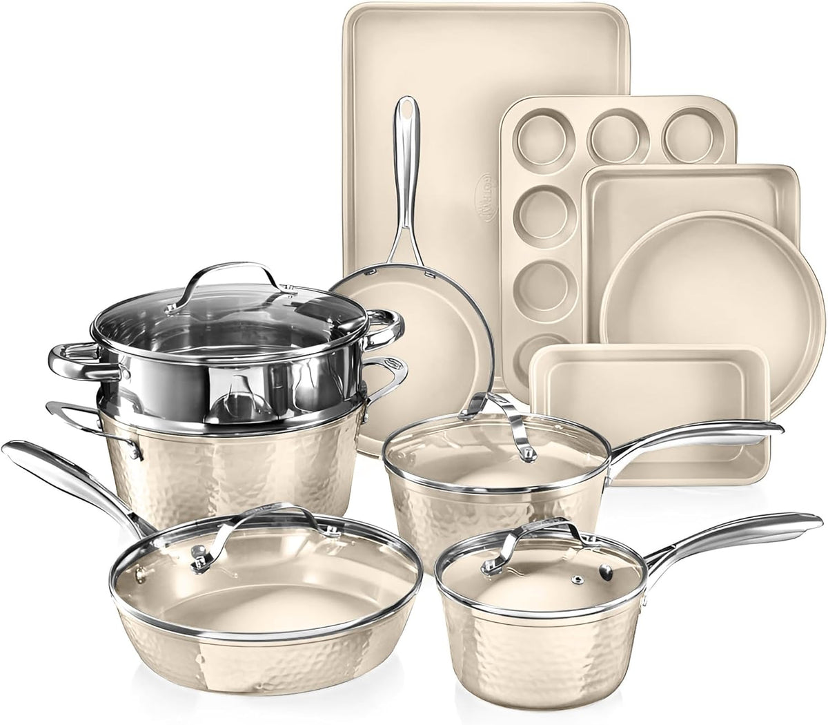 15 Piece Non Stick Ceramic Cookware Set Z9526