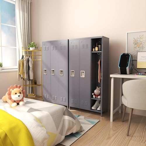 Steel Storage Lockers Lockable (Grey) N31701