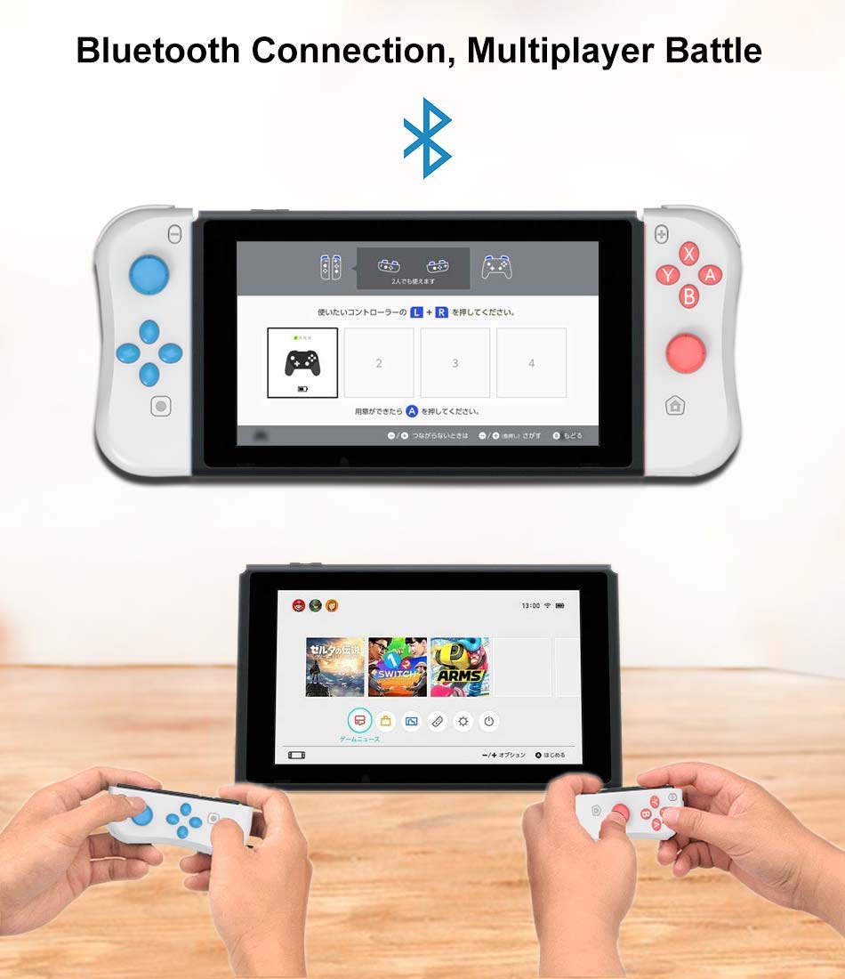 Light Gray Joy Pad Controllers for Nintendo Switch Console X391