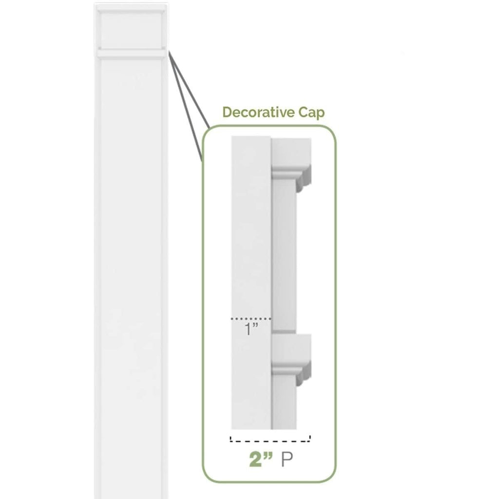 Plain PVC Pilaster with Capital and Base (Pair) R944070