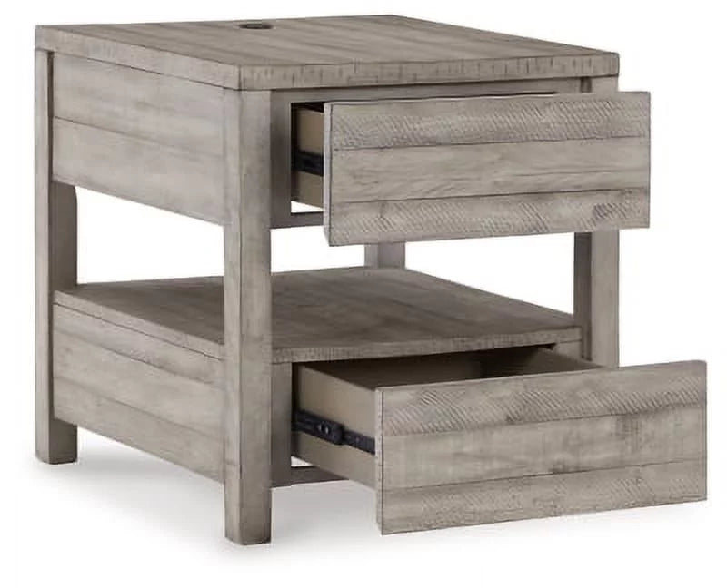 Contemporary Gray End Table T722376