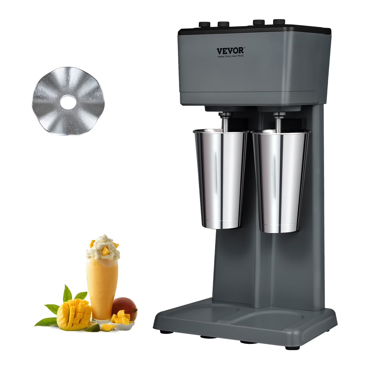 375W x 2 Double Heads Electric Milkshake Machine with 2 x 820 ml Stainless Steel Cups P4775